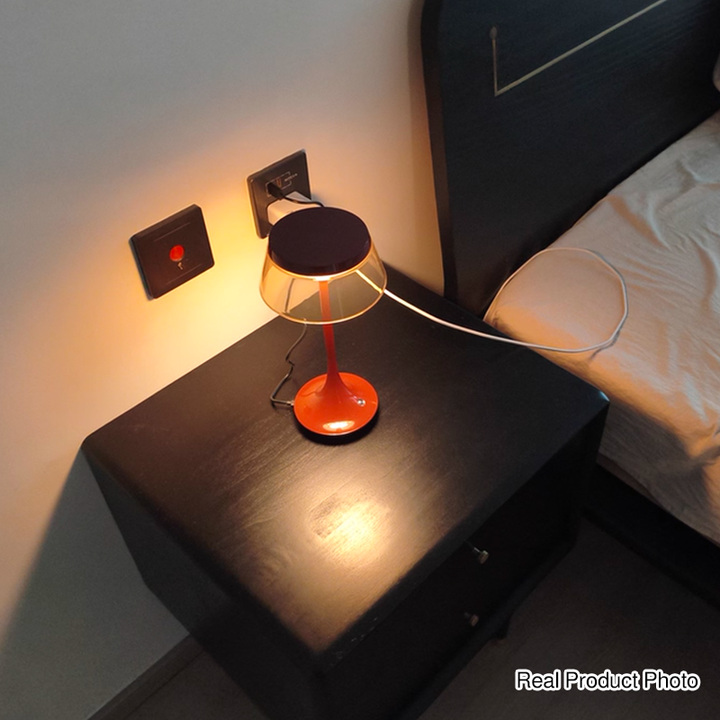 USB Rechargeable Cordless Touch Control &amp; Infinitely Dimmable Table Lamp - Nordic LED Acrylic &amp; Aluminum Alloy Bedside Ambient Light For Bedroom