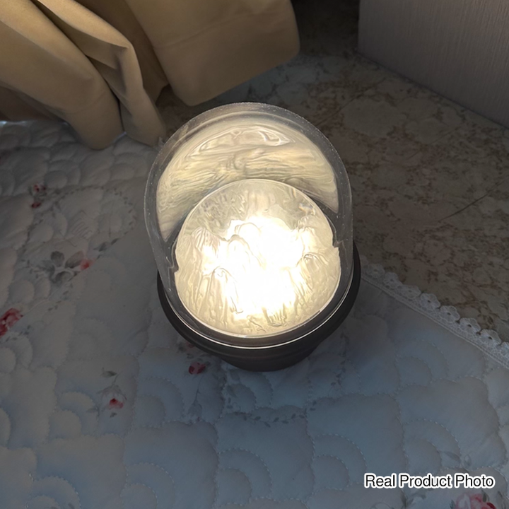 Aluminum Alloy Acrylic USB Rechargeable Snow Mountain Table Lamp - Creative Warm Glow LED Accent Light For Bedroom