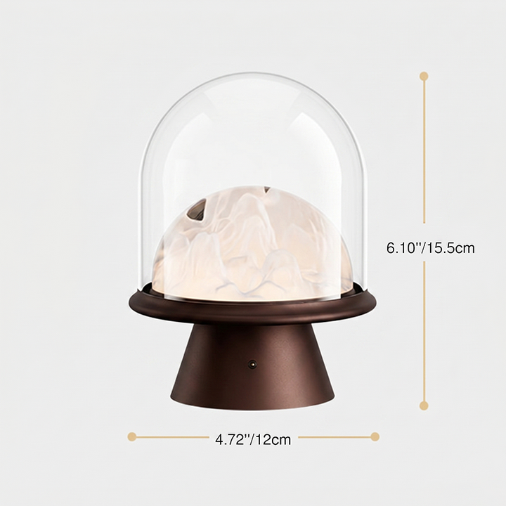 Aluminum Alloy Acrylic USB Rechargeable Snow Mountain Table Lamp - Creative Warm Glow LED Accent Light For Bedroom
