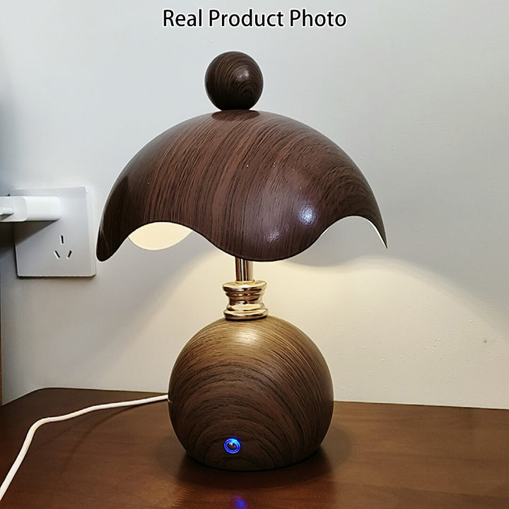 Contemporary Nordic Iron Eggshell-shaped Round USB Charging LED Table Lamp For Living Room &amp; Bedroom
