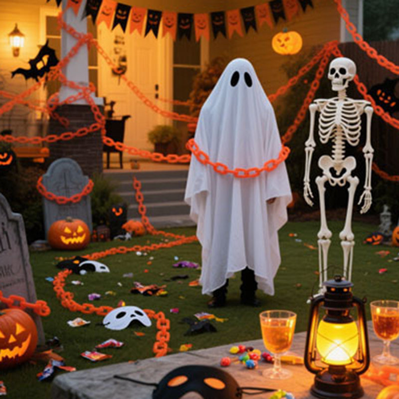 Contemporary Creative PVC Chain Halloween Decorative Light Waterproof Solar Battery LED Landscape Lighting Outdoor Light For Garden &amp; Patio