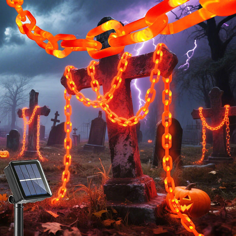 Contemporary Creative PVC Chain Halloween Decorative Light Waterproof Solar Battery LED Landscape Lighting Outdoor Light For Garden &amp; Patio