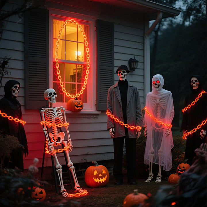 Contemporary Creative PVC Chain Halloween Decorative Light Waterproof Solar Battery LED Landscape Lighting Outdoor Light For Garden & Patio