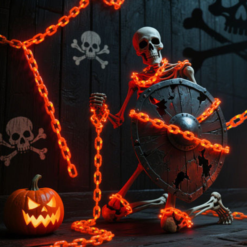 Contemporary Creative PVC Chain Halloween Decorative Light Waterproof Solar Battery LED Landscape Lighting Outdoor Light For Garden &amp; Patio