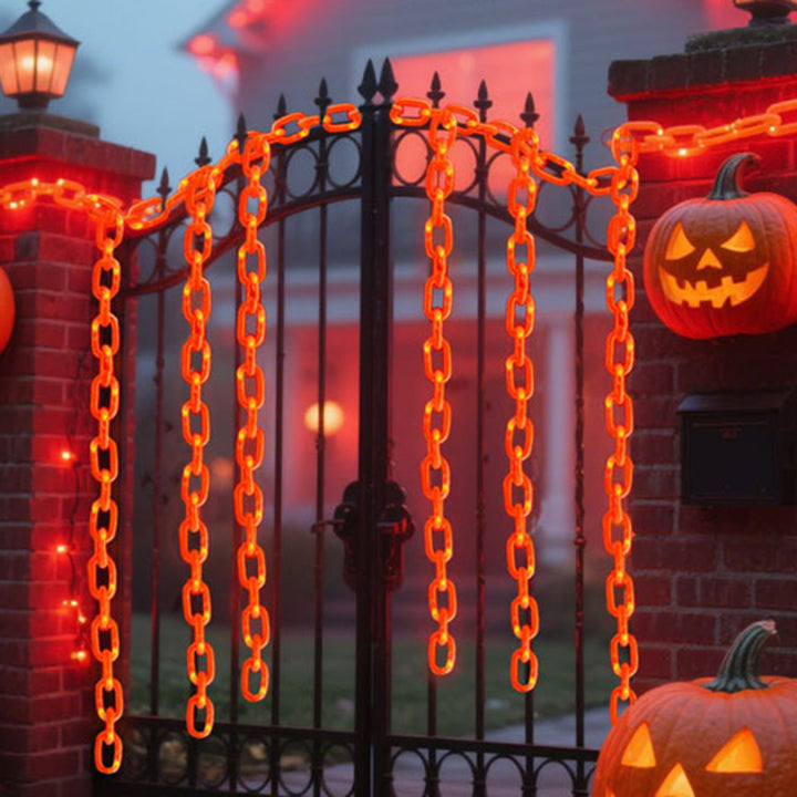 Contemporary Creative PVC Chain Halloween Decorative Light Waterproof Solar Battery LED Landscape Lighting Outdoor Light For Garden & Patio