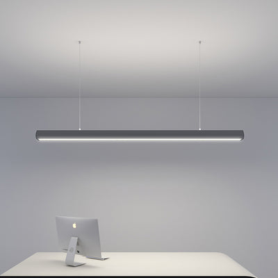 Seamless LED Retina-Friendly Pendant Light - Industrial Aluminum Linear Lighting For Home Office