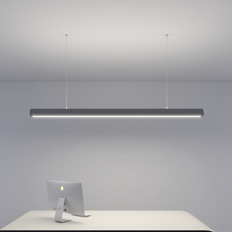 Seamless LED Retina-Friendly Pendant Light - Industrial Aluminum Linear Lighting For Home Office
