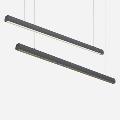 Seamless LED Retina-Friendly Pendant Light - Industrial Aluminum Linear Lighting For Home Office