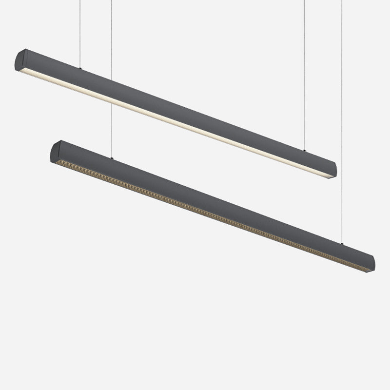 Seamless LED Retina-Friendly Pendant Light - Industrial Aluminum Linear Lighting For Home Office