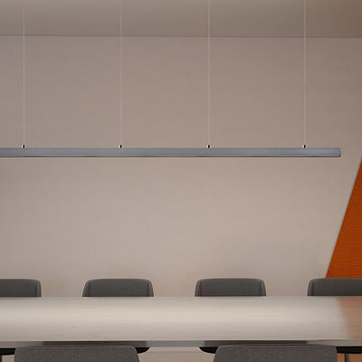 Seamless LED Retina-Friendly Pendant Light - Industrial Aluminum Linear Lighting For Home Office