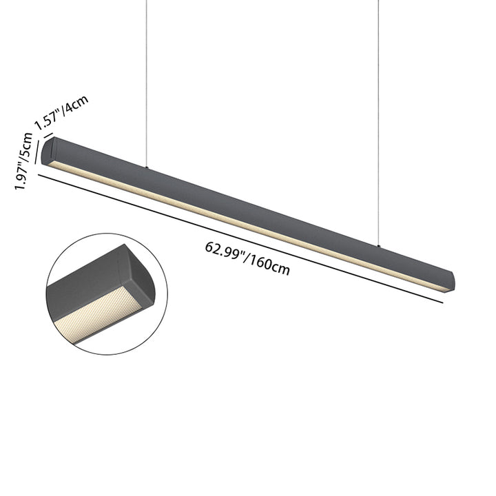 Nahtlose LED-Retina-freundliche Pendelleuchte - Industrielle Aluminium-Linienbeleuchtung für das Home Office 