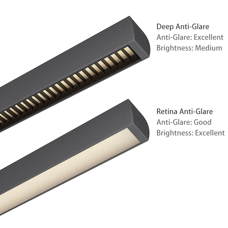 Seamless LED Retina-Friendly Pendant Light - Industrial Aluminum Linear Lighting For Home Office