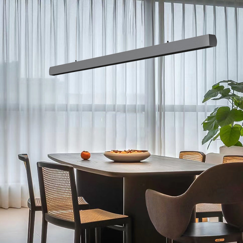 ضوء قلادة LED عميق مضاد للوهج بدون فواصل - إضاءة خطية من الألومنيوم الصناعي للمكتب المنزلي 