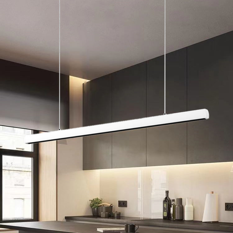 ضوء قلادة LED عميق مضاد للوهج بدون فواصل - إضاءة خطية من الألومنيوم الصناعي للمكتب المنزلي 