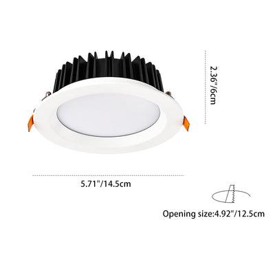 Modern Recessed LED Flush Mount Ceiling Light - Minimalist Aluminum Design Downlight For Home Office