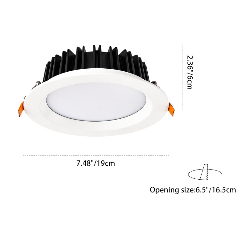 Modern Recessed LED Flush Mount Ceiling Light - Minimalist Aluminum Design Downlight For Home Office