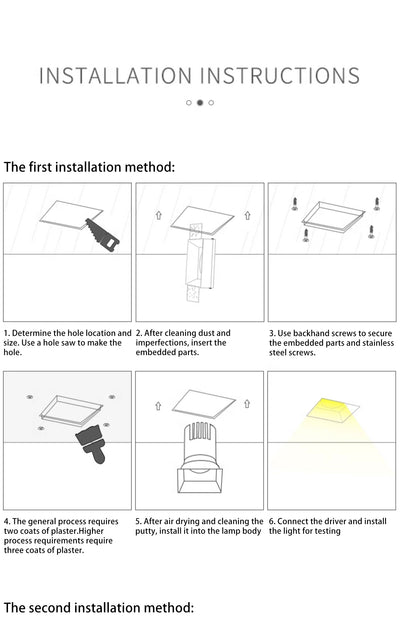 Borderless Square Flush Mount Ceiling Light - Minimalist Aluminum Square LED Spotlight For Home Office