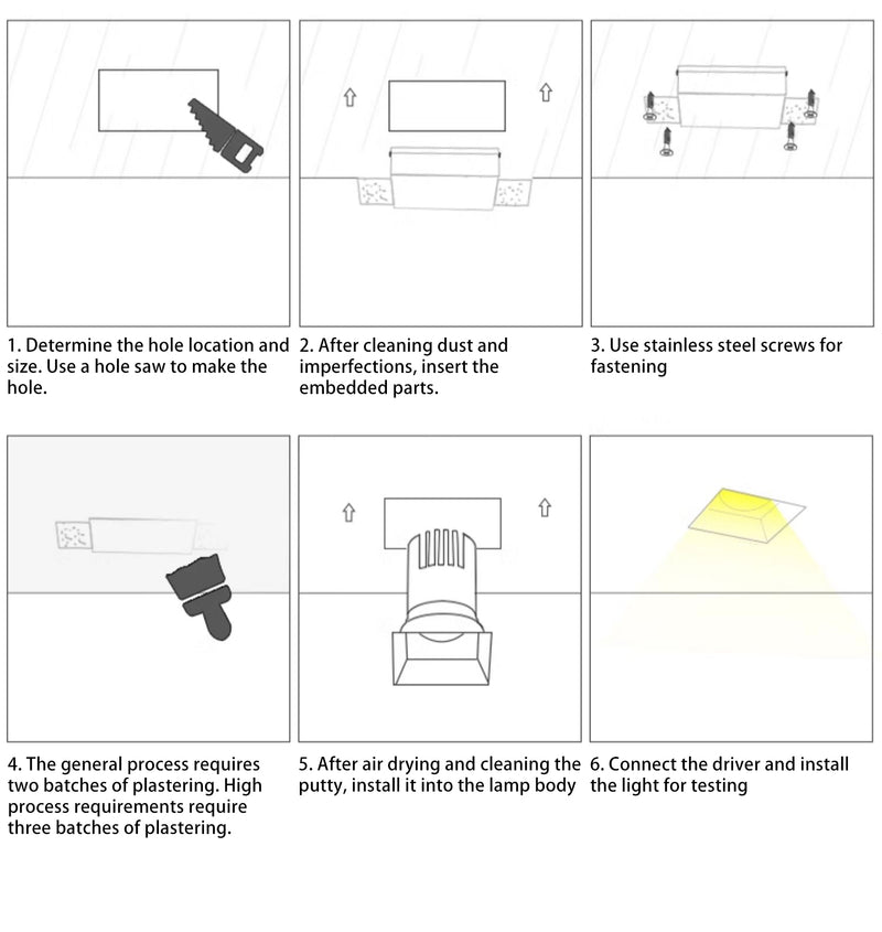 Borderless Square Flush Mount Ceiling Light - Minimalist Aluminum Square LED Spotlight For Home Office