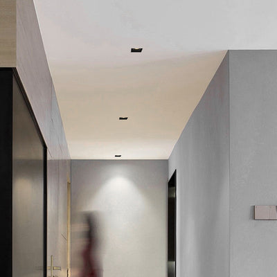 Borderless Square Flush Mount Ceiling Light - Minimalist Aluminum Square LED Spotlight For Home Office