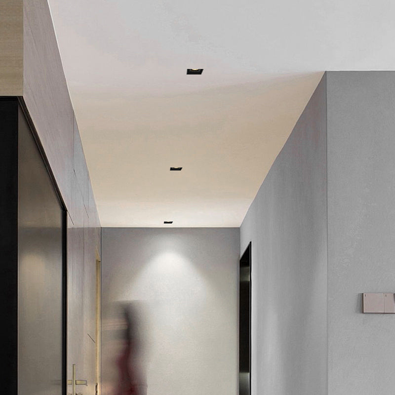 Borderless Square Flush Mount Ceiling Light - Minimalist Aluminum Square LED Spotlight For Home Office