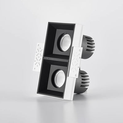 Borderless Square Flush Mount Ceiling Light - Minimalist Aluminum Square LED Spotlight For Home Office