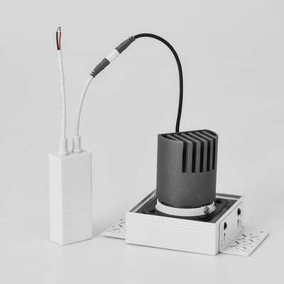 Borderless Square Flush Mount Ceiling Light - Minimalist Aluminum Square LED Spotlight For Home Office