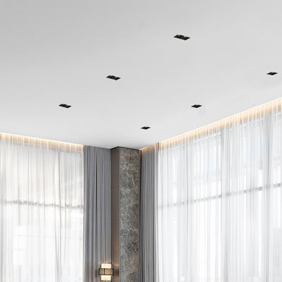 Borderless Square Flush Mount Ceiling Light - Minimalist Aluminum Square LED Spotlight For Home Office