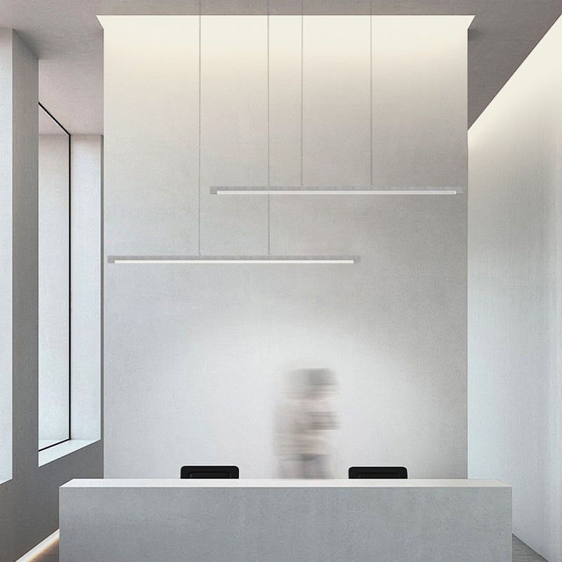 Luz colgante LED sin costuras - Diseño moderno minimalista de aluminio y acrílico para iluminación lineal para el hogar y la oficina 