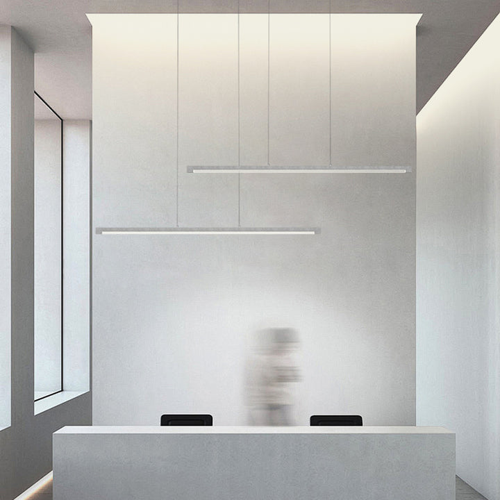 Luz colgante LED sin costuras - Diseño moderno minimalista de aluminio y acrílico para iluminación lineal para el hogar y la oficina 