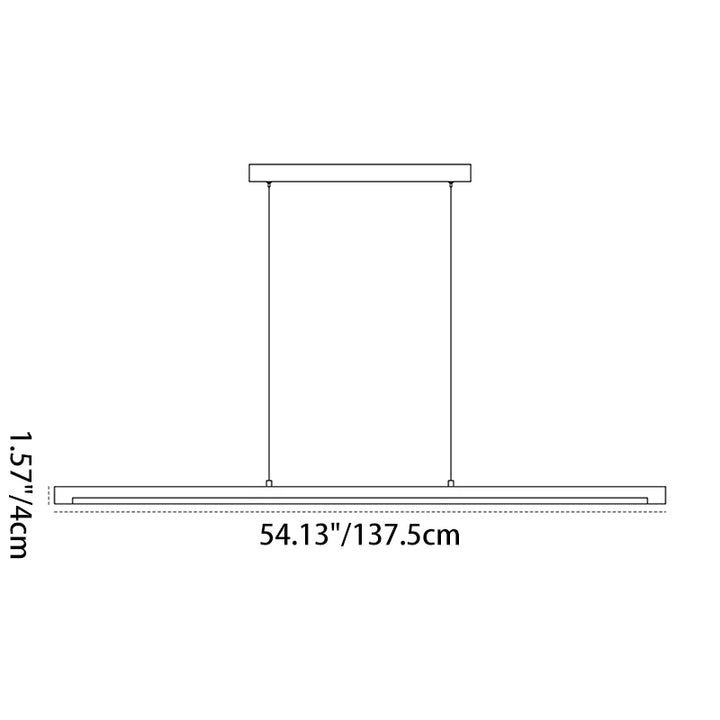 Luz colgante LED sin costuras - Diseño moderno minimalista de aluminio y acrílico para iluminación lineal para el hogar y la oficina 