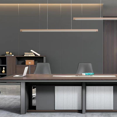 Seamless LED Pendant Light - Modern Minimalist Aluminum Acrylic Design Linear Lighting For Home Office