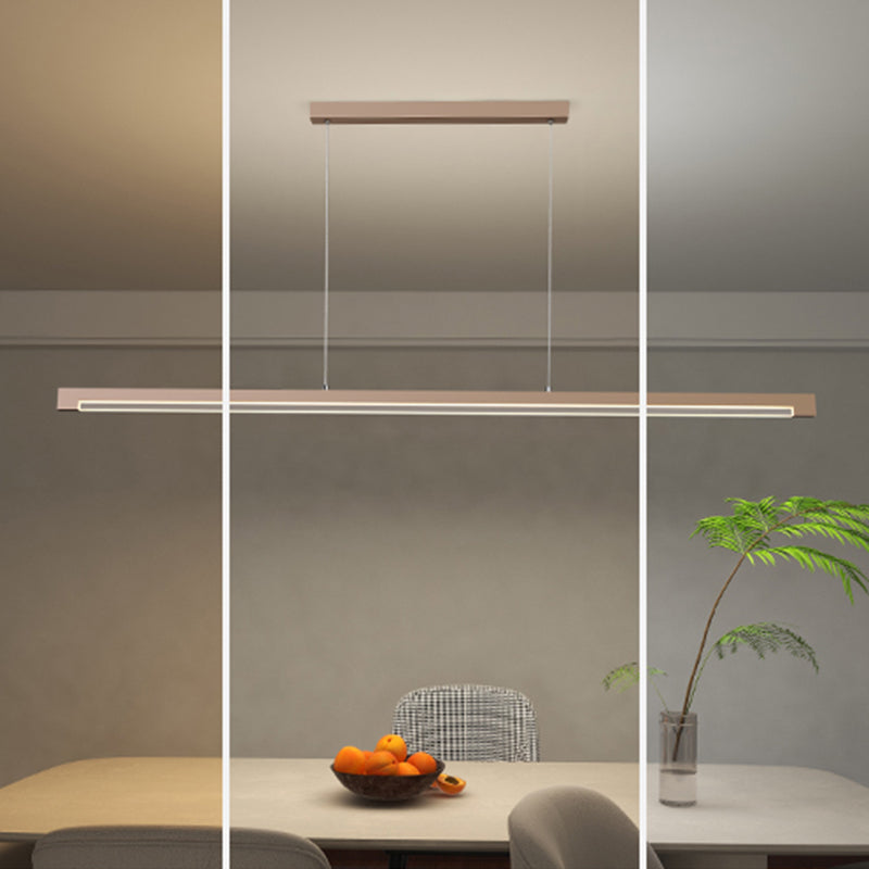 Luz colgante LED sin costuras - Diseño moderno minimalista de aluminio y acrílico para iluminación lineal para el hogar y la oficina 