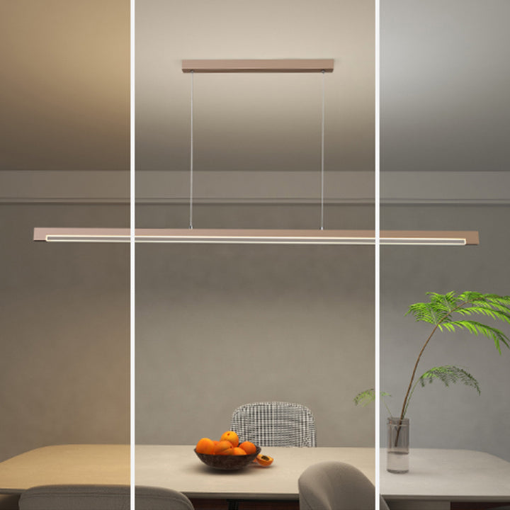 Luz colgante LED sin costuras - Diseño moderno minimalista de aluminio y acrílico para iluminación lineal para el hogar y la oficina 
