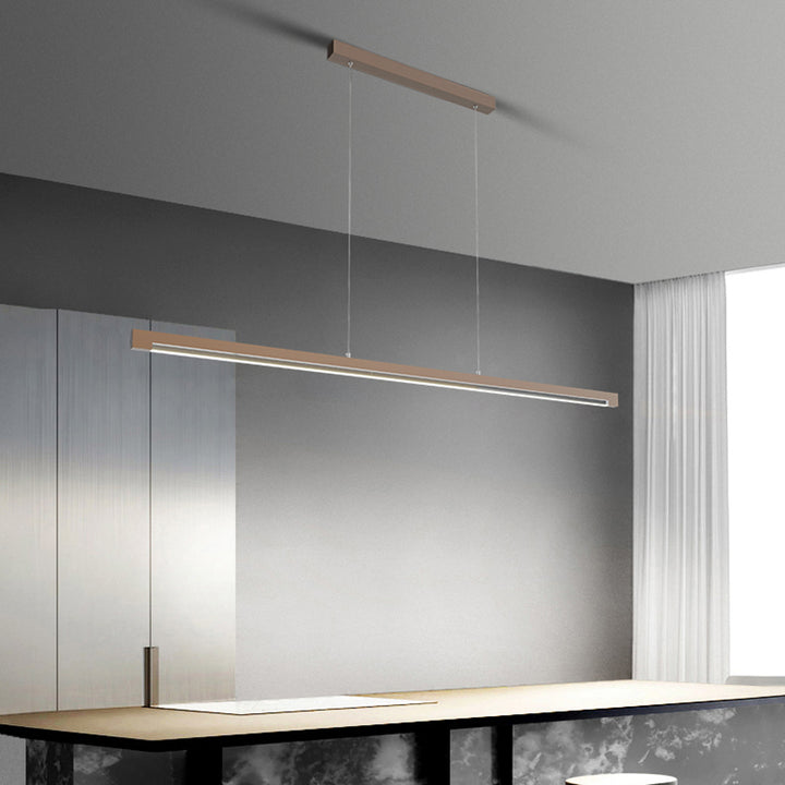 Luz colgante LED sin costuras - Diseño moderno minimalista de aluminio y acrílico para iluminación lineal para el hogar y la oficina 