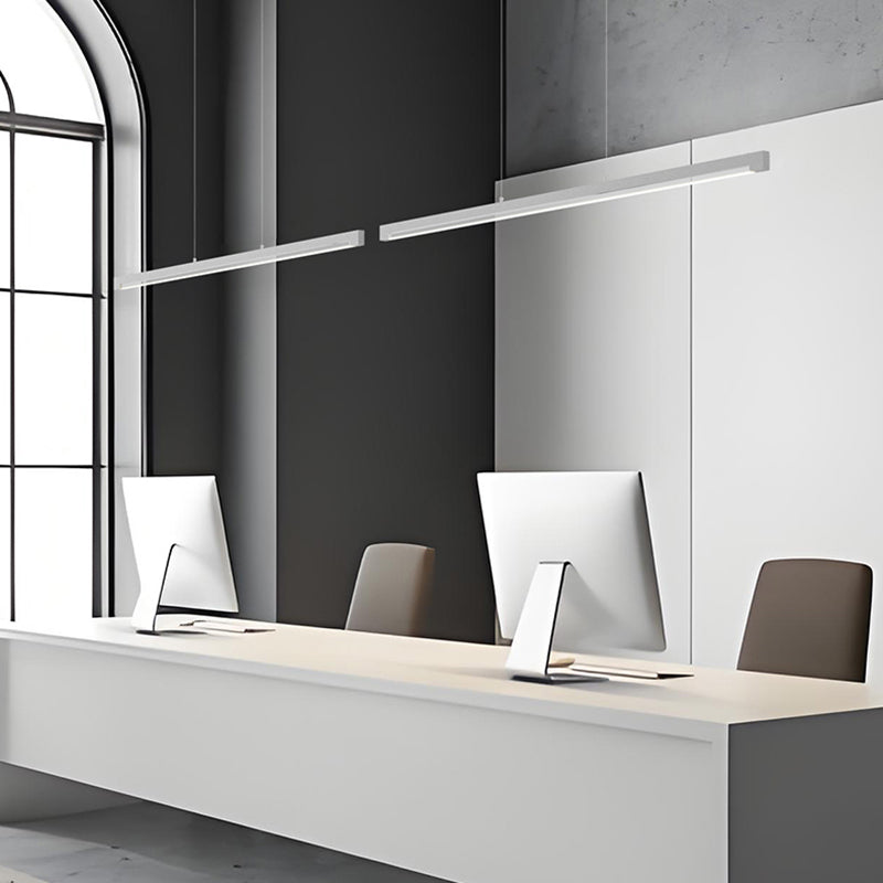 Seamless LED Pendant Light - Modern Minimalist Aluminum Acrylic Design Linear Lighting For Home Office