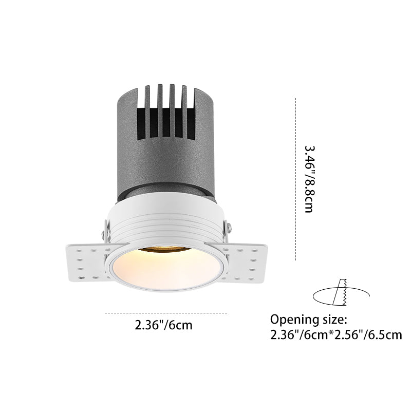 Frameless Recessed LED Spotlights - Contemporary Industrial Design Aluminum LED Flush Mount Ceiling Light For Home Office