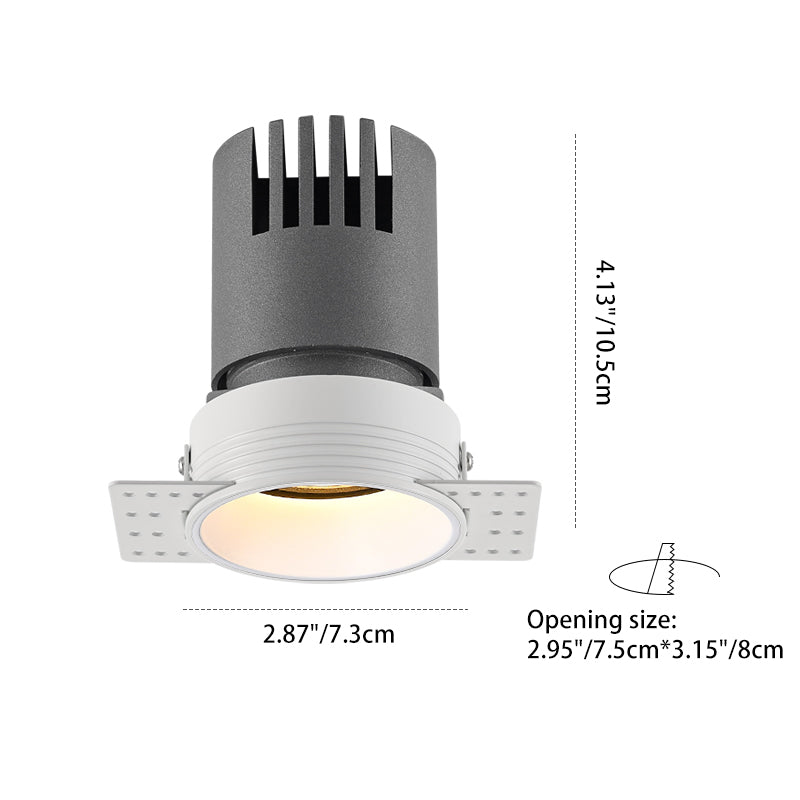 Frameless Recessed LED Spotlights - Contemporary Industrial Design Aluminum LED Flush Mount Ceiling Light For Home Office