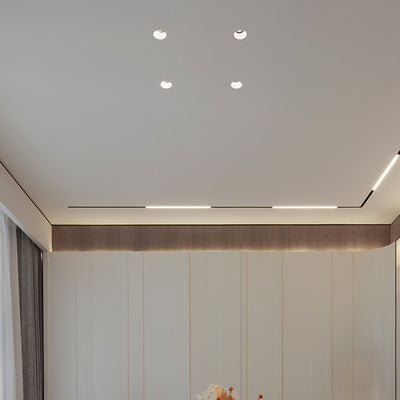 Frameless Recessed LED Spotlights - Contemporary Industrial Design Aluminum LED Flush Mount Ceiling Light For Home Office