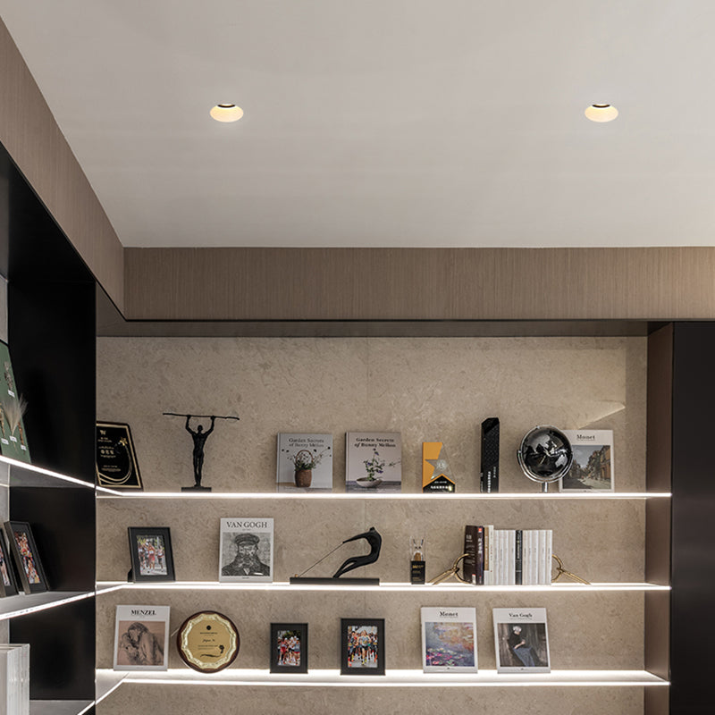 Spots LED encastrés sans cadre - Luminaire de plafond encastré LED en aluminium au design industriel contemporain pour la maison et le bureau 