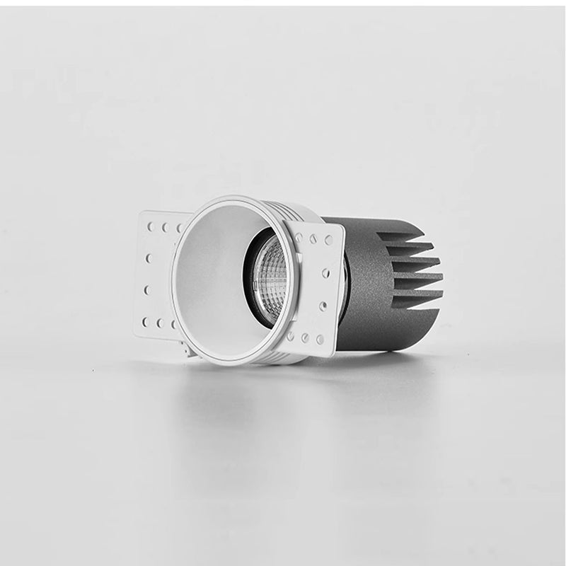 Spots LED encastrés sans cadre - Luminaire de plafond encastré LED en aluminium au design industriel contemporain pour la maison et le bureau 