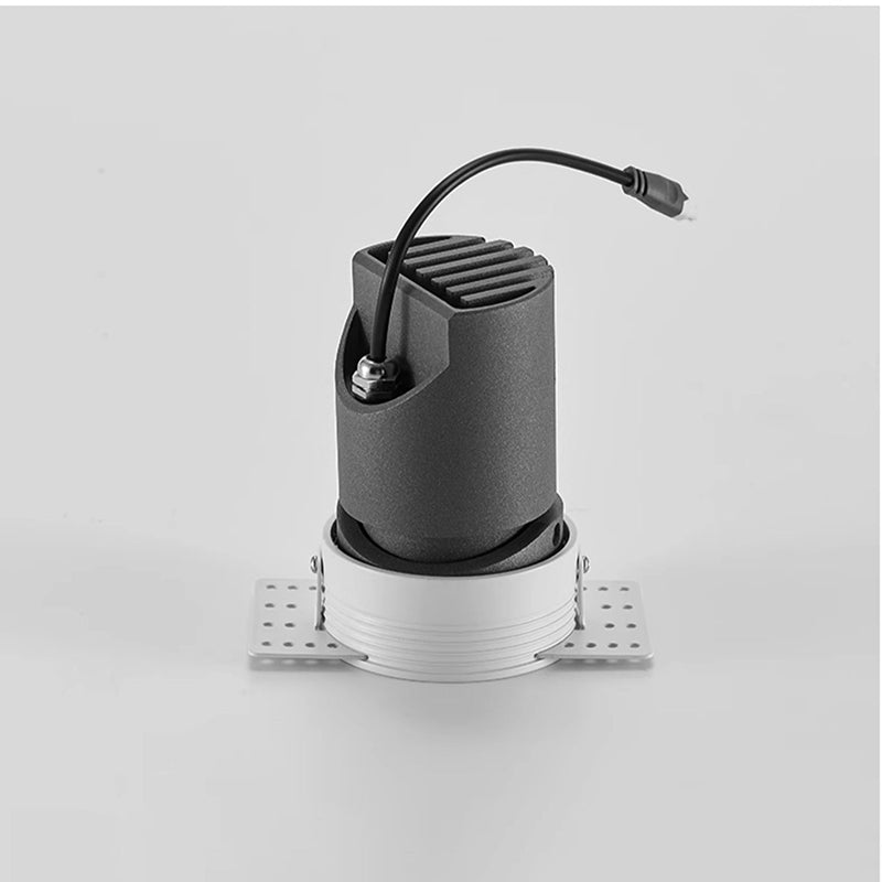 Spots LED encastrés sans cadre - Luminaire de plafond encastré LED en aluminium au design industriel contemporain pour la maison et le bureau 
