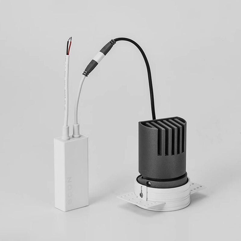 Spots LED encastrés sans cadre - Luminaire de plafond encastré LED en aluminium au design industriel contemporain pour la maison et le bureau 
