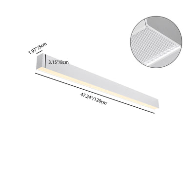Retina-Friendly Industrial Office Linear Light - Industrial Style & Seamless Splicing Flush Mount Ceiling Light For Home Office