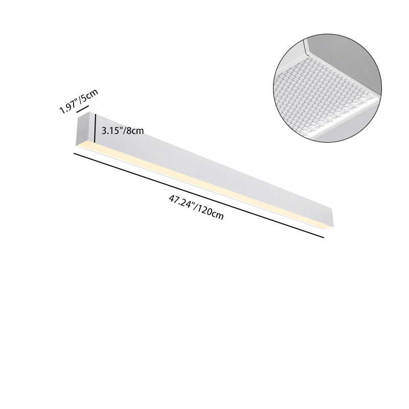 Retina-Friendly Industrial Office Linear Light - Industrial Style & Seamless Splicing Flush Mount Ceiling Light For Home Office