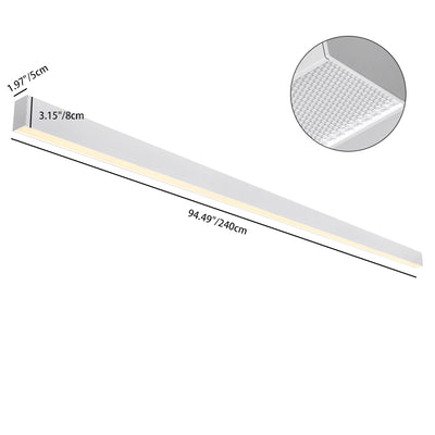 Retina-Friendly Industrial Office Linear Light - Industrial Style & Seamless Splicing Flush Mount Ceiling Light For Home Office