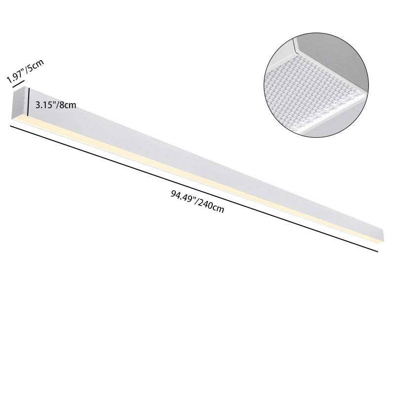 Retina-Friendly Industrial Office Linear Light - Industrial Style & Seamless Splicing Flush Mount Ceiling Light For Home Office