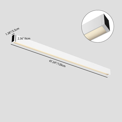 Retina-Friendly Industrial Office Linear Light - Industrial Style & Seamless Splicing Flush Mount Ceiling Light For Home Office