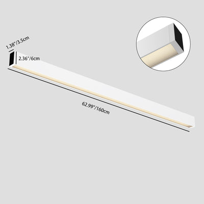 Retina-Friendly Industrial Office Linear Light - Industrial Style & Seamless Splicing Flush Mount Ceiling Light For Home Office