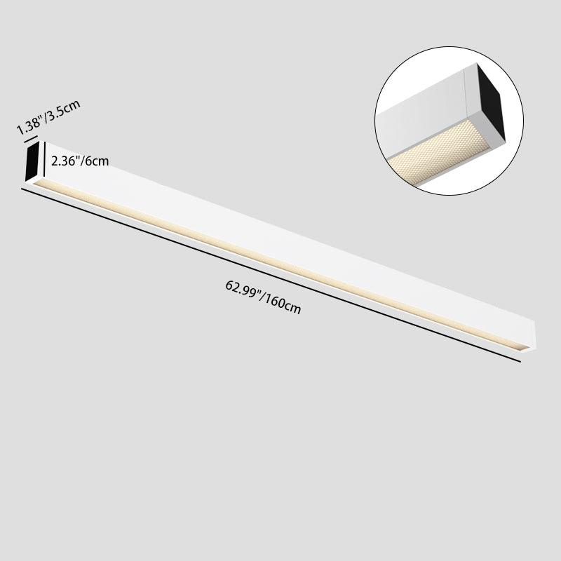 Retina-Friendly Industrial Office Linear Light - Industrial Style & Seamless Splicing Flush Mount Ceiling Light For Home Office