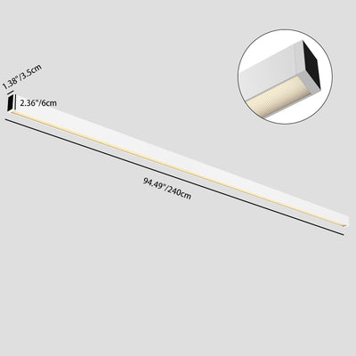 Retina-Friendly Industrial Office Linear Light - Industrial Style & Seamless Splicing Flush Mount Ceiling Light For Home Office